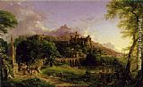The Departure of Tobias Paintings - The Departure by Thomas Cole